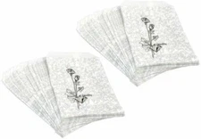 888 Display USA - 200 pcs Silver Tone Paper Gift Bags Shopping Sales Tote Bags