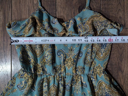 Doe & Rae türkisgrün Paisley Größe S Polyester Damen Sommerkleid Träger Neu mit Etikett! - Bild 4 von 14