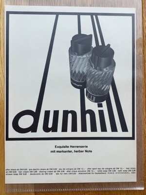 Dunhill Exquisite Herrenserie After Shave 1971 Vintage Ad Werbung Reklame