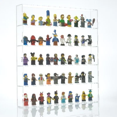 FRAME BOX Wall Display Case for LEGO® 50 Minifigures, Figurines, Protect for UV