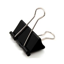 24 Pack Black Large Binder Clips 1.6" Big Paper Clamps Clips for Office Supplies