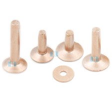 Solid Red Copper Rivets Burrs Fasteners Permanent Leather Saddlery Tack Repair