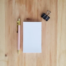 3 x 5 Blank Notepads - 60# opaque paper - 60 sheets per pad (10 pack)