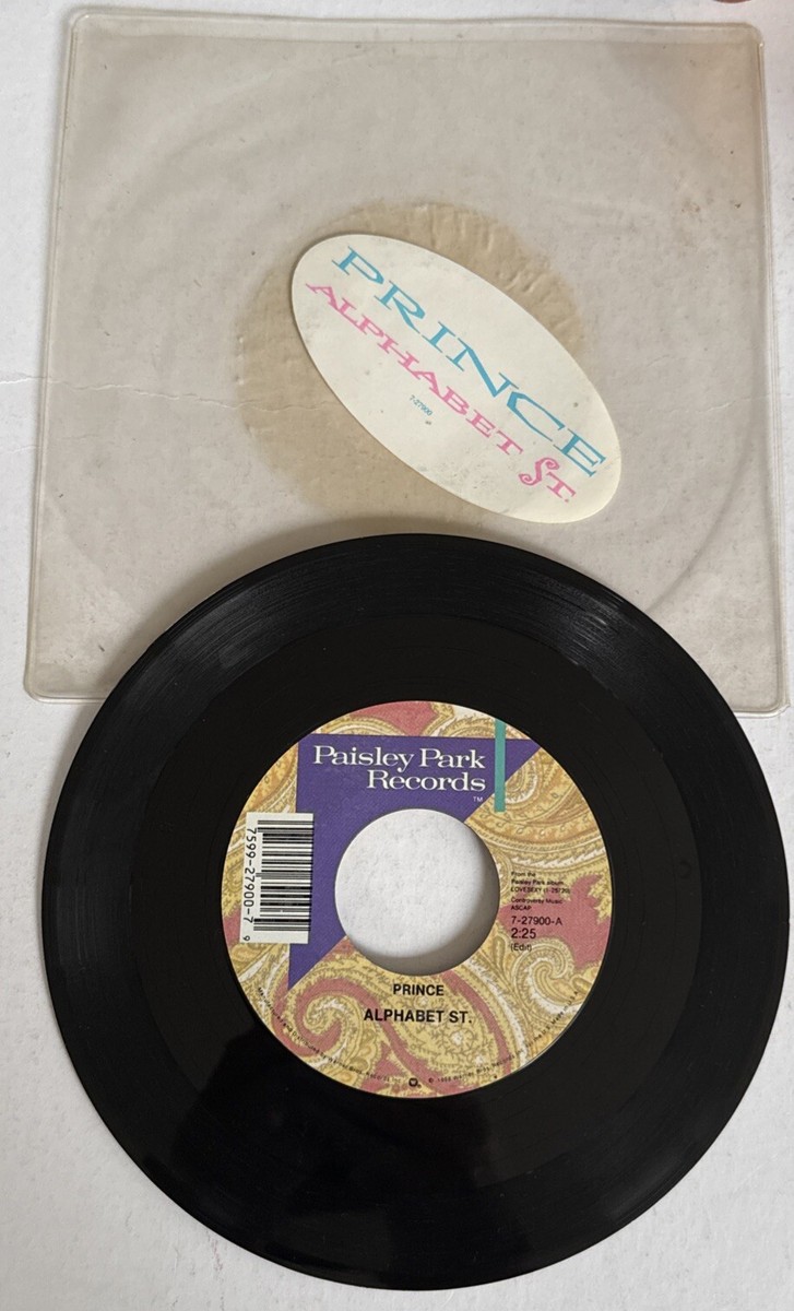 PRINCE ALPHABET STREET 45rpm With Plastic Cover (1988) USA 7” | eBay