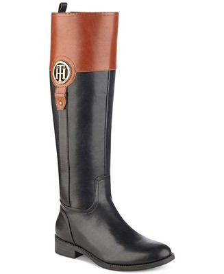 Femmes Tommy Hilfiger Bottes Couleur Noir Black Multi Taille 38.5 EU / 7.5  US | eBay
