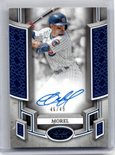 2024 Topps Tier One Baseball Christopher Morel CUBS #BOA-CM Blue Foil Auto /49