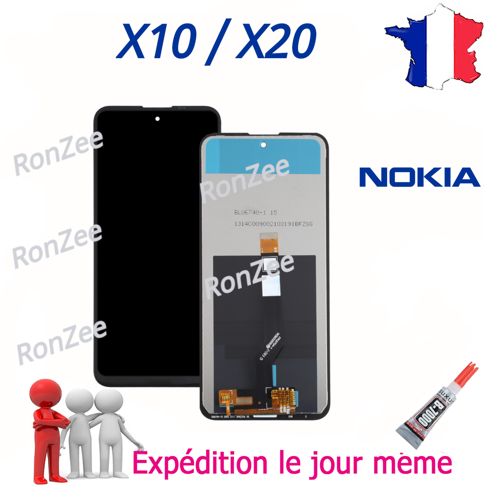 GIOPUEY Cover per Nokia X10/X20, Silicone TPU Slim Phone Case [Dissipazione del Calore] [Anti Impronta Digitale] Antiurto Cover per Nokia X10/X20 Smartphone - Blu