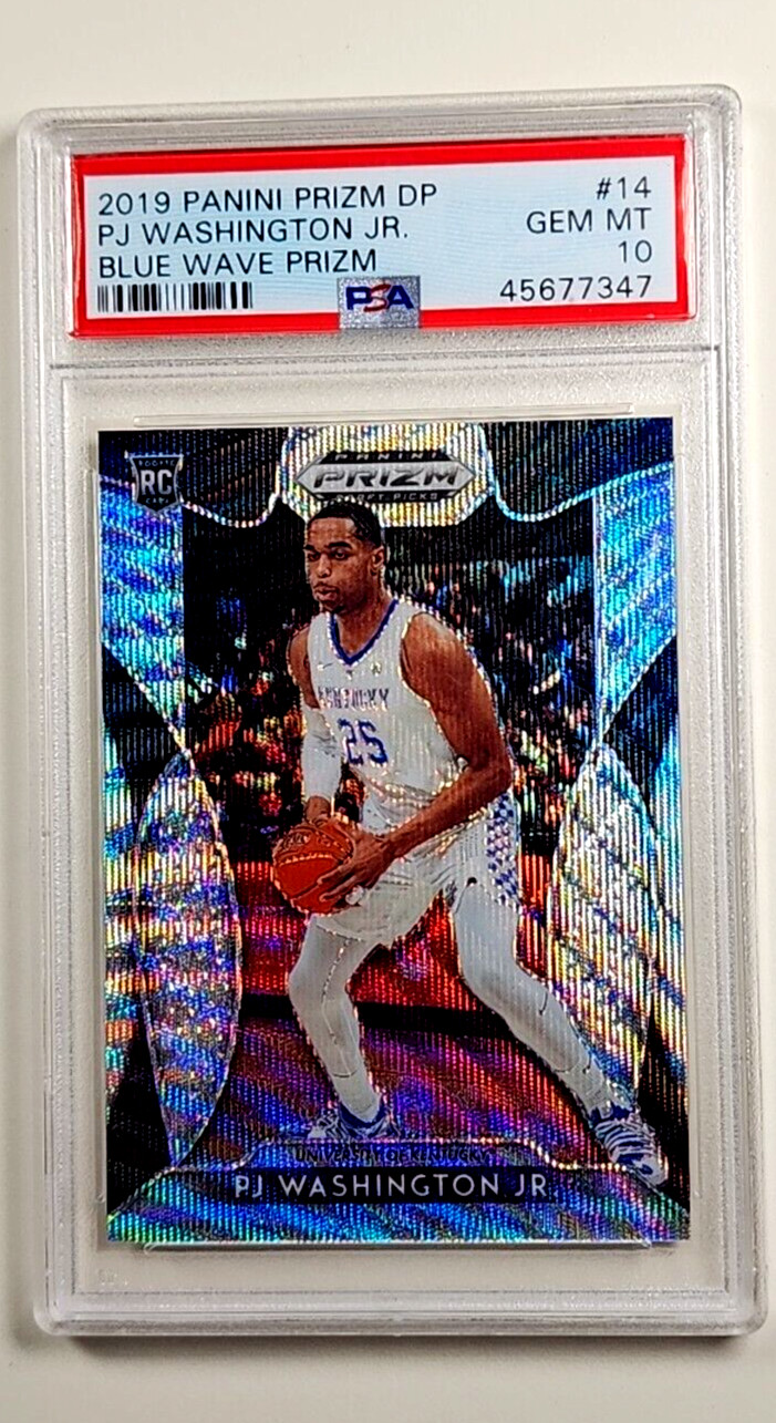2019 2019-20 Panini Prizm DP 14 PJ Washington Rookie /299 Blue Wave PSA 10 POP 5