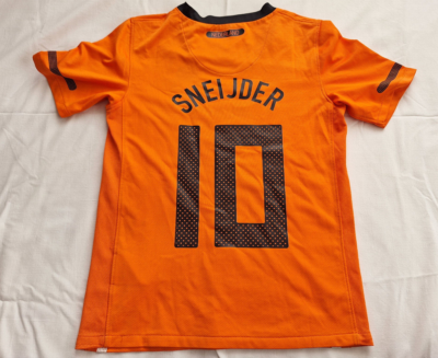 Netherlands 2010 Home Jersey #10 Sneijder Nike Orange Shirt Size