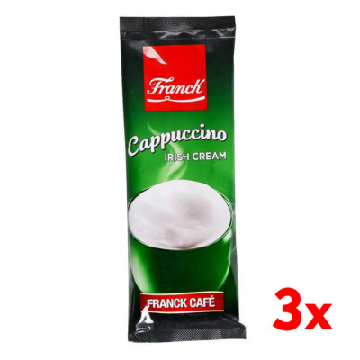 3x FRANCK FRANK CAPPUCCINO - Instant Coffee - Vanilla Coconut Irish Choc Caramel