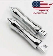 Motorcycle Chrome Spiked Foot Pegs Footrest Pedal Fit For Harley Davidson