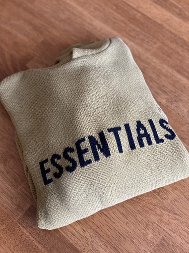 essentials knit hoodie amber