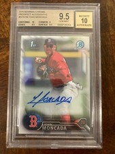 2016 Bowman Chrome YOAN MONCADA CPA-YM Prospect Auto BGS 9.5 GEM MINT (Center10)