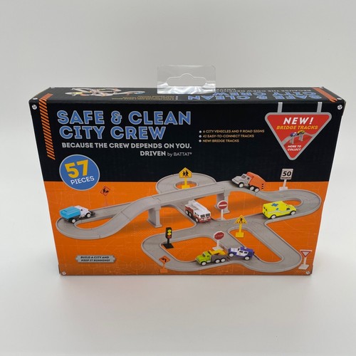 Driven Track Playset with Toy Trucks Safe & Clean City Crew (57pc) Pocket Series - Picture 5 of 6