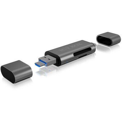 CardReader USB SD/MicroSD (TF) USB 2.0 Card Reader mit Type-C & -A und OTG