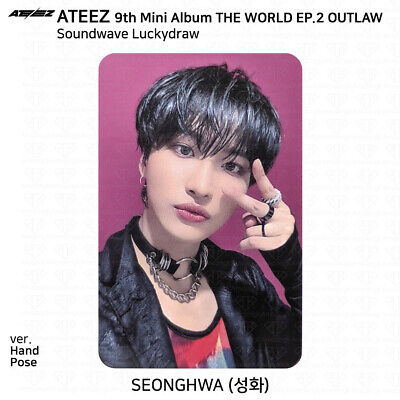 ATEEZ THE WORLD EP.2 OUTLAW Soundwave Lucky Draw Photocard ATEEZ THE WORLD EP.2 OUTLAW Soundwave Lucky Draw Photocard