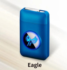 Cigarette Case With USB rechargeable Lighter Eagle great gift for DAD