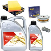 MotoröL Filter Set 10W-40 6 Liter + ÖLablassschraube FüR Mercedes E-Klasse W210
