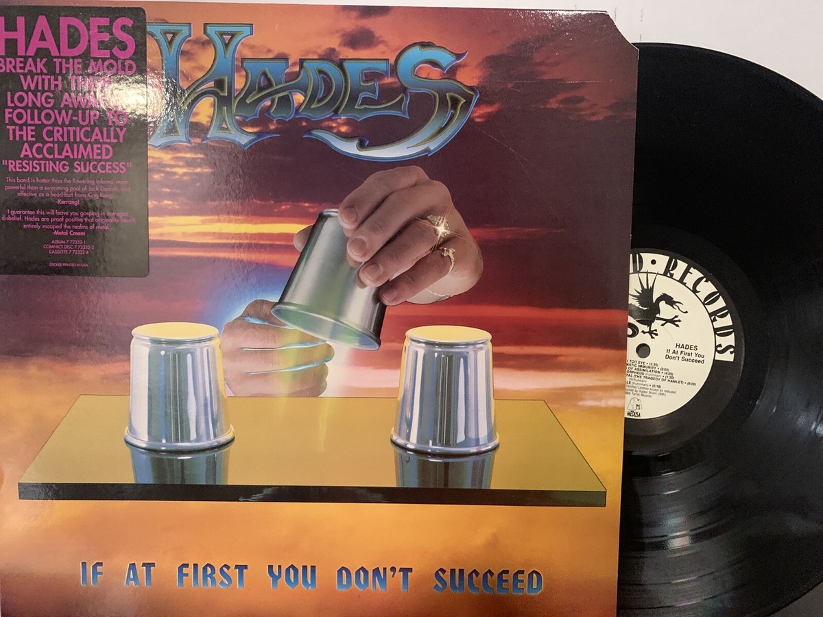 Hades ‎– If At First You Don't Succeed LP 1988 Roadrunner Records