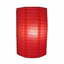 Quasimoon 8" Red Cylinder Paper Lantern by PaperLanternStore