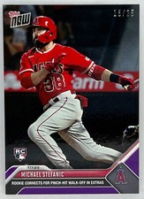 2023 Topps Now #580 Michael Stefanic RC Los Angeles Angels PURPLE Parallel 15/25