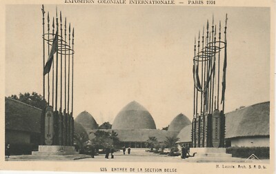 AK Expos. Coloniale lntern. Paris 1931. Entrée de la section belge 