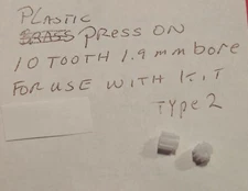 ARTIN 1/43 Slot Car(Customized) GEAR Upgrade Press-on 10 T Plastic Pinion Gear 2