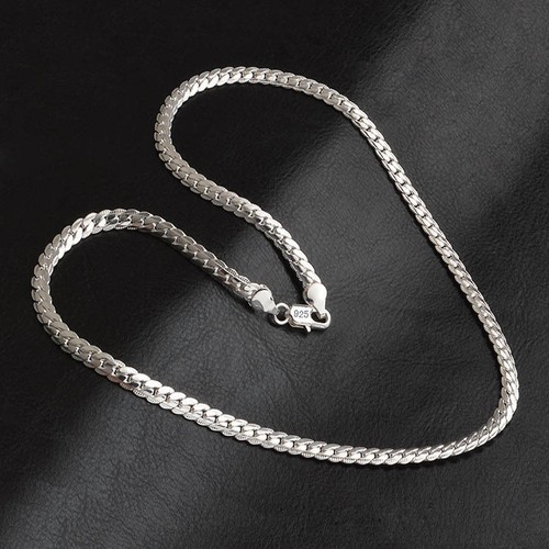 5MM 925 Sterling Silver Plated Necklace 