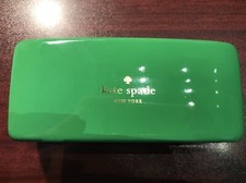 Kate Spade New York Sunglasses Case Green Blue Clamshell Hard Case BRAND NEW