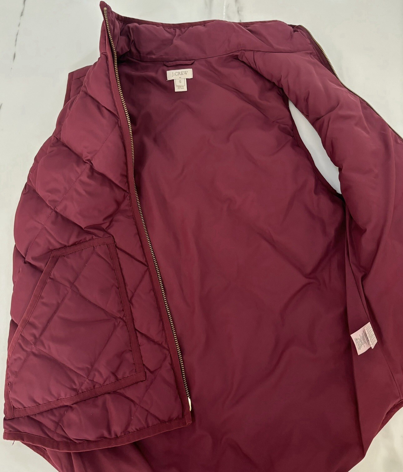 J Crew Lightweight Quilted Down Excursion Vest Cu… - image 2