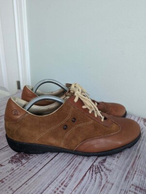 Havana Joe Womens leather shoe size 38 brown casual sneaker made  Spain