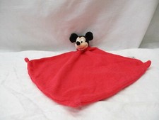 Baby Disney Mickey Mouse Soft Plush Lovey Security Blanket Infant Red Snuggle