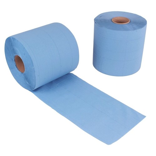 blue cleaning paper roll