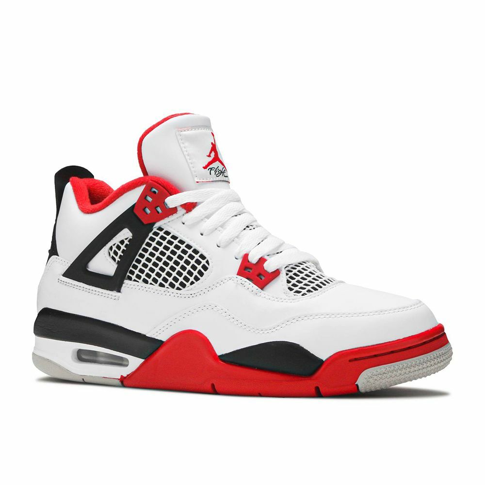 red white and black jordan 4
