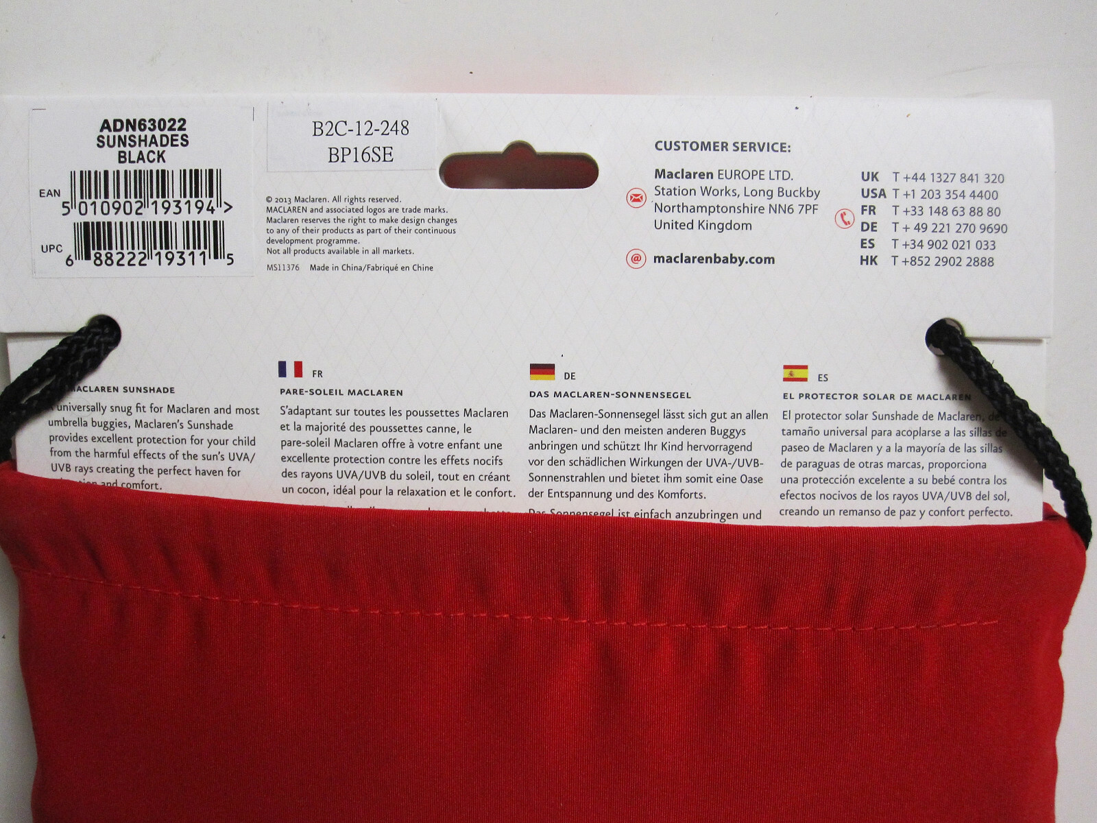 maclaren sunshade extender