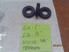 Used Pair of Vintage 1/32, 1/24 Scale Slot Car Treaded Tires see picture 