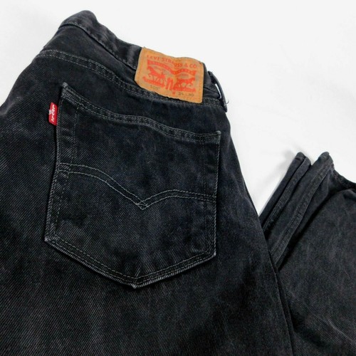 Levis 505 Black Denim Jeans W 34 L 30 