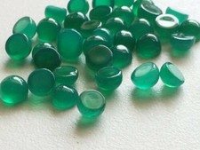 Natural Green Onyx Round Cabochon 3mm To 25mm Loose Gemstone