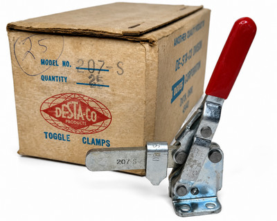 Box of 25 Destaco 207-S Toggle Hold Down Action Clamps NOS USA Made w/ Retainers
