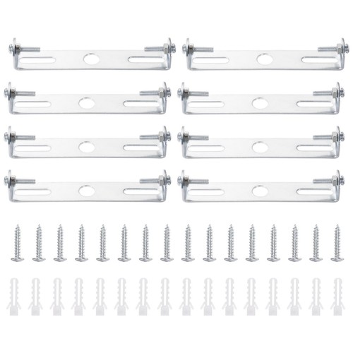 PATIKIL 55mm Soffitto Luce Piastra Kit, 2 Set Luce Apparecchi Montaggio Staffa Piastra Acciaio Traversa per Casa Ufficio Sospensione Parete Luce, con Vite Rondella Dado