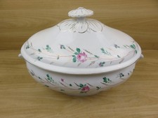 Zuppiera ovale coperchio ceramica antica S.C. Richard FIORI decoro porcellana di