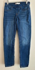Levi's Kids Girls Stretch Cotton Blend Pull On Full Length Leggings Blue 8 Reg