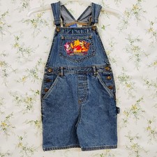 Vintage Winnie The Pooh Tigger Piglet Overalls Shortalls Bibs 90s Y2K