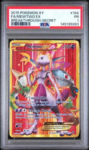 Mewtwo-EX graded PSA 1 for sale on eBay