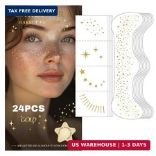 Glitter Freckles, 24PCS Glitter Freckles Face Tattoo, Sparkle Freckles for Women