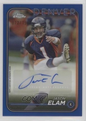 2024 Topps Chrome Blue Refractor 72/150 Jason Elam #BA-JE Auto v1x