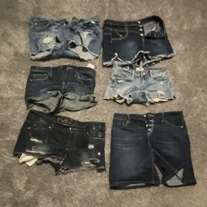 Jean Shorts Lot of 6 - Rue21, Abercrombie,  Aeropostale, Vera Wang