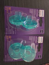 2xPhilips AVENT 2 Pack SCF190/01 Soothie Pacifier 0-3mth Green/Green