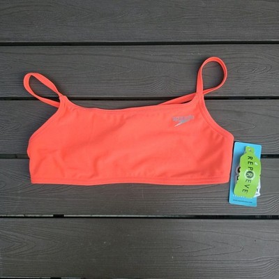 Speedo Endurance Women's Neon  Workout Bikini Top Sz M New