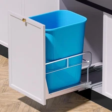 Insputer Pull Out Trash Can Under Cabinet with Soft-Close Slides, Heavy 